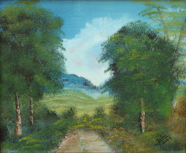 CAMINO A LA MONTAÑA Oil Canvas Landscaping