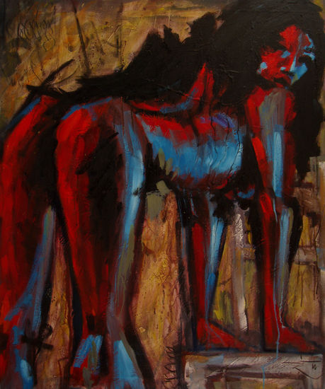 La Salvaje 2 Oil Canvas Figure Painting