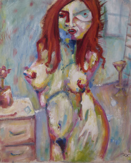 Sabía que te desnudarías Oil Canvas Figure Painting