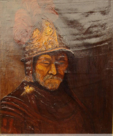 HOMBRE DEL CASCO DE ORO DESDE REMBRANDT Oil Canvas Portrait