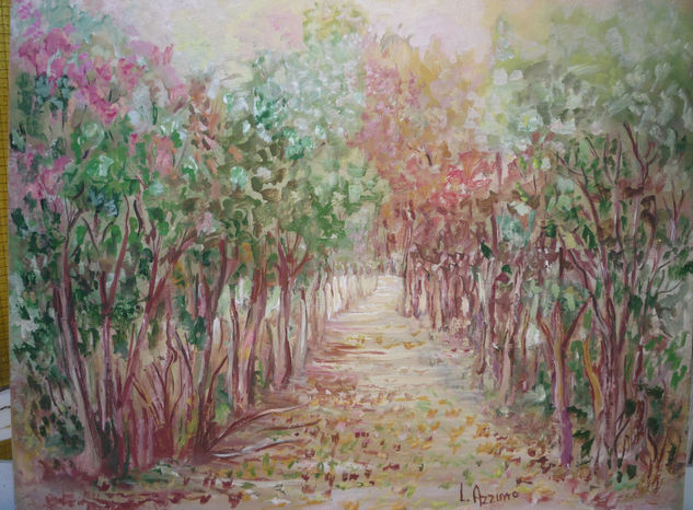 Sinfonía otoñal Oil Panel Landscaping