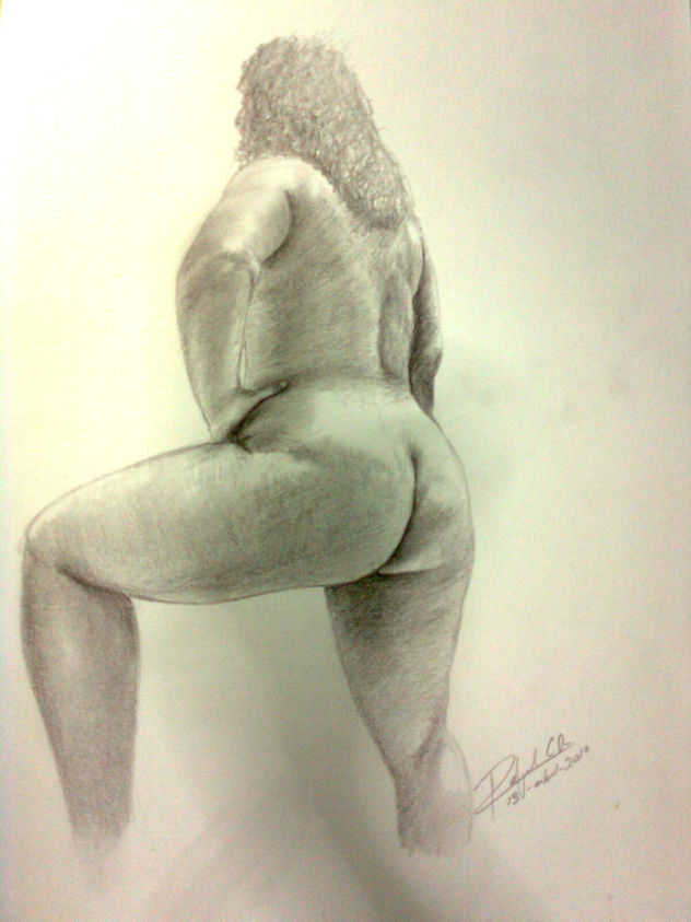 desnudo femenino al grafito