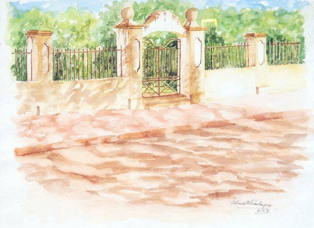 "Pasaje colonial" Watercolour Paper Landscaping