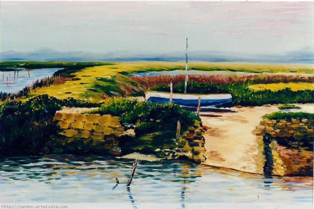 embarcadero de salina Oil Canvas Landscaping