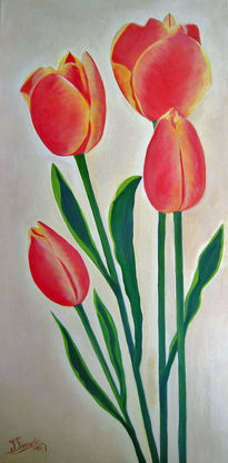 Tulipanes anaranjados