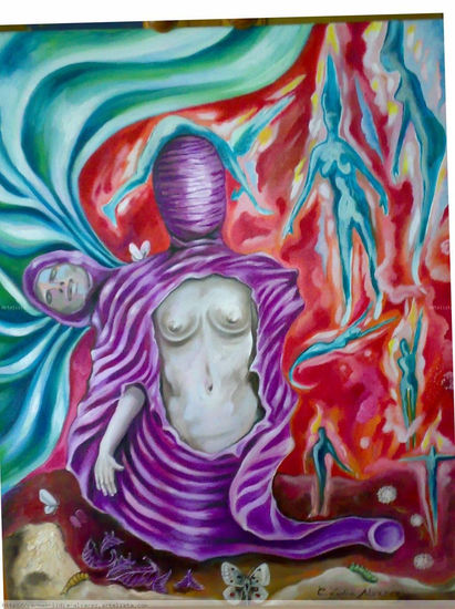 ESPIRITU IMPREGNADO II Oil Canvas Figure Painting