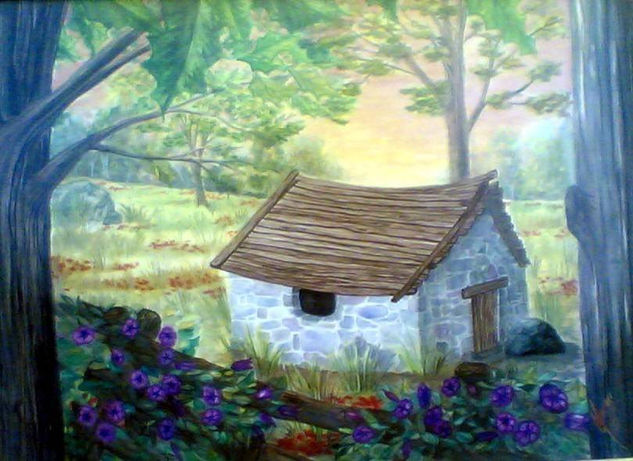 CASITA DE CUENTO Gouache Canvas Landscaping