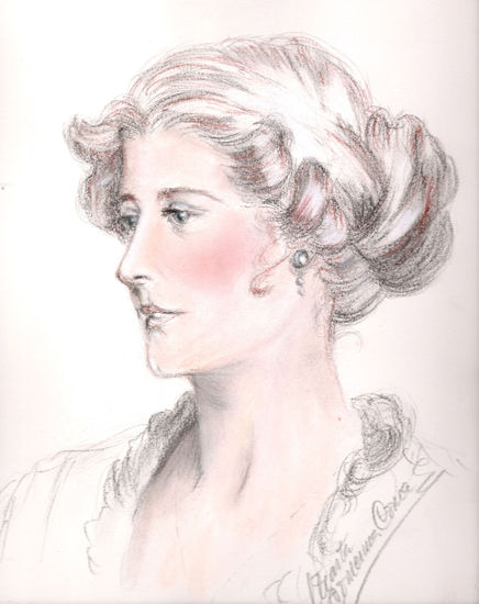 Sra. Webber (maestro J. Sargent) Pastel Paper Portrait