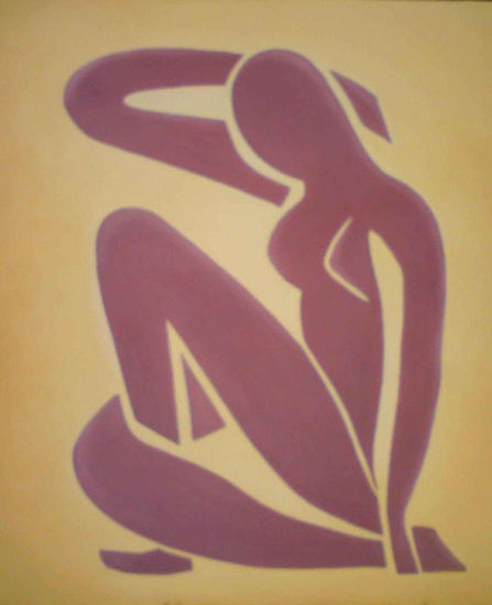 UN MATISSE. Oil Canvas Figure Painting