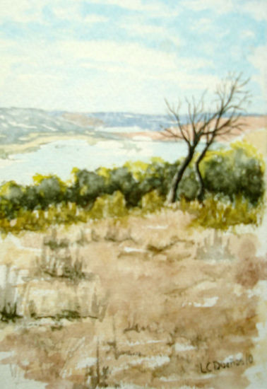 MONTE BAJO Y LAG. COLGADA Watercolour Canvas Landscaping