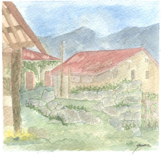 La aldea Watercolour Paper Landscaping