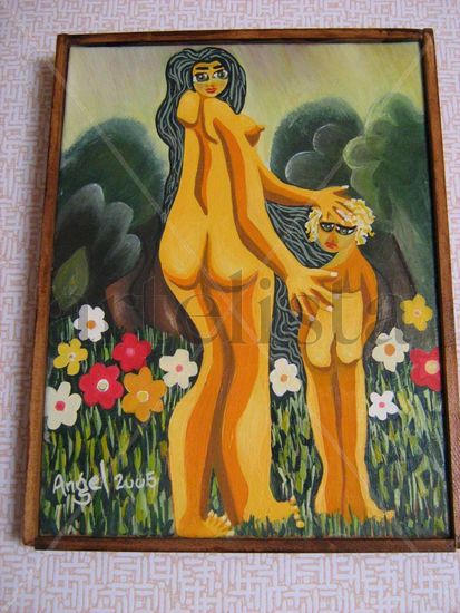 Mujer e hijo Oil Canvas Nude Paintings