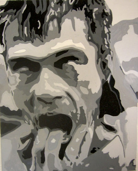 scream Gouache Canvas Portrait