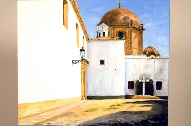 LUCES Y SOMBRAS SOBRE LA IGLESIA Oil Canvas Landscaping