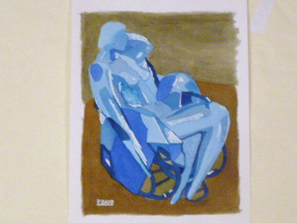 Mujer en mecedora
