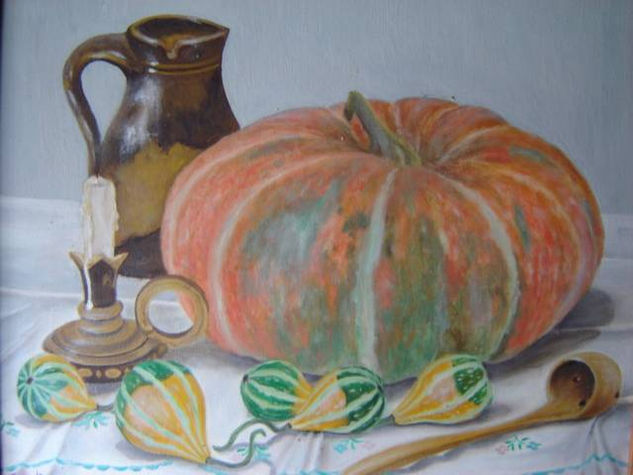 Bodegón con calabaza Oil Canvas