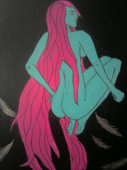 angel Acrylic Paper Nude Paintings