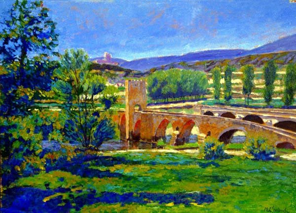 El puente de Frias - Burgos - Oil Panel Landscaping