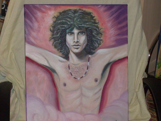 Jim Morrison Oil Canvas Portrait