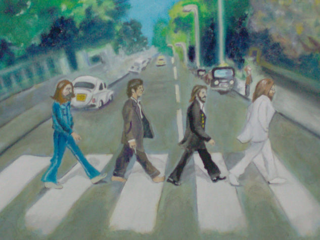 the beatles ( Abbey Road) Oil Canvas Portrait