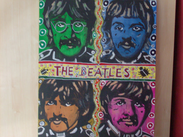 the beatles " POP ART" Acrylic Canvas Portrait