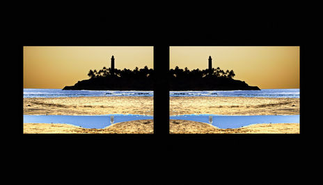 Mirrored lighthouse