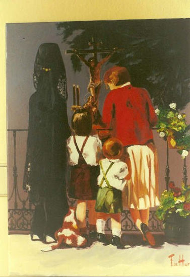 SEMANA SANTA Óleo Lienzo Paisaje
