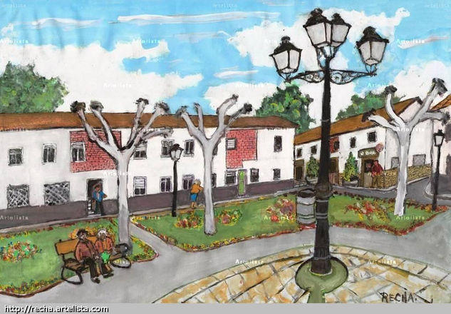 PLAZA PUBLICA DE MAJADAHONDA Acrylic Canvas Landscaping