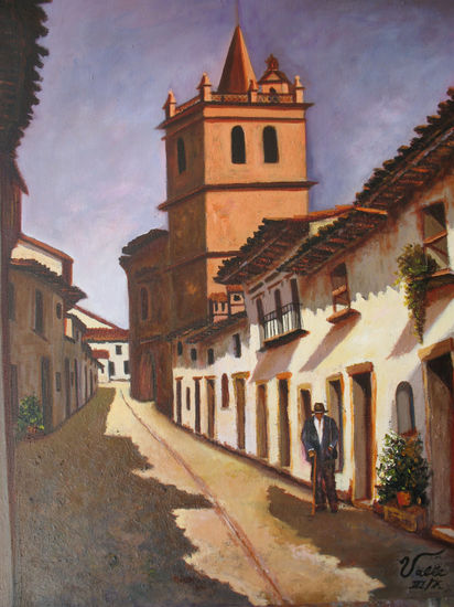 NUM. 10.541 - CALLE DE SANTA MARIA Óleo Lienzo Paisaje