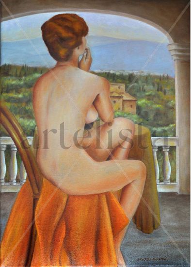 Desnudo sentado Oil Canvas Nude Paintings