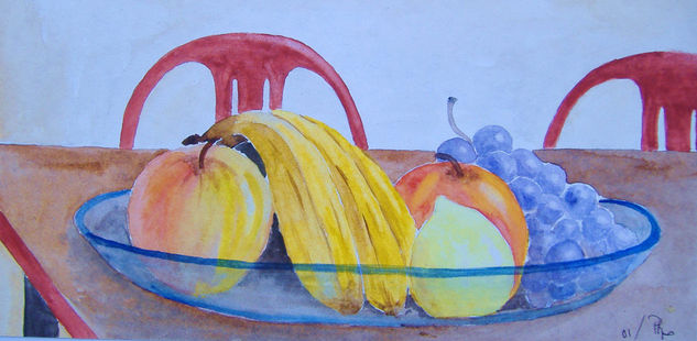 bodegon de frutas Watercolour Paper Still Life Paintings