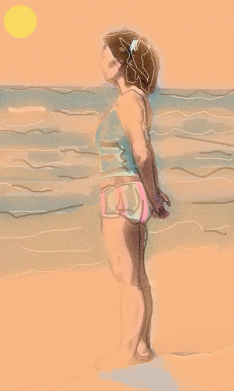 En la playa
