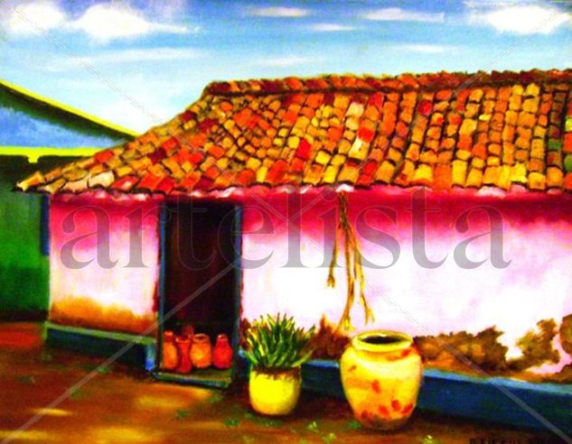 ALFARERÍA EN LA ISLA DE MARGARITA Oil Canvas Landscaping