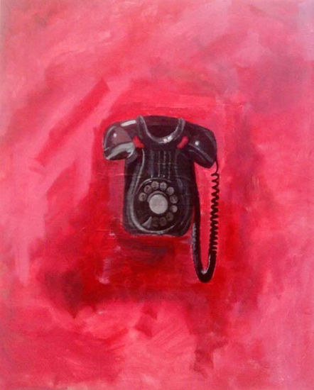 El teléfono de Adolfo Acrylic Canvas Figure Painting