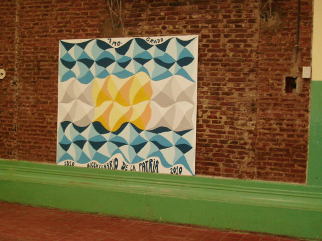 Uranga, escuela Nº 6196, Séptimo grado, Mural del Bicentenario 