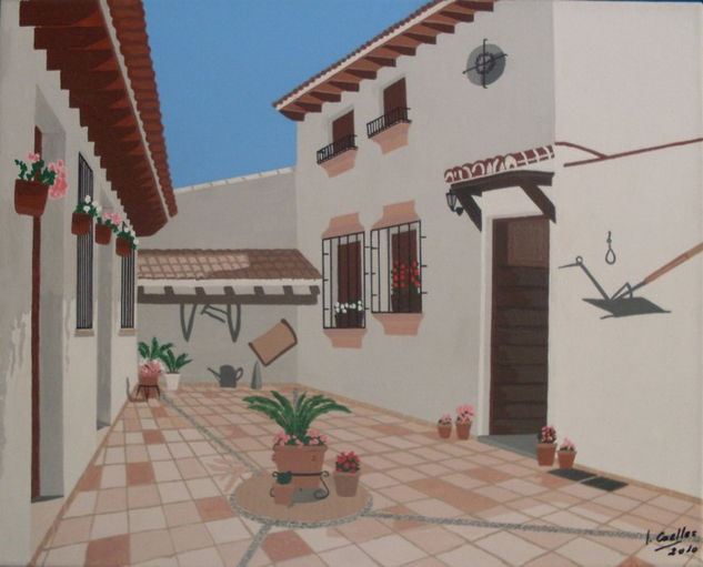 Patio andaluz Acrylic Canvas Others