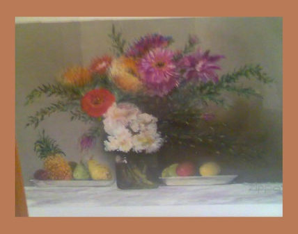 Bodegon con flores