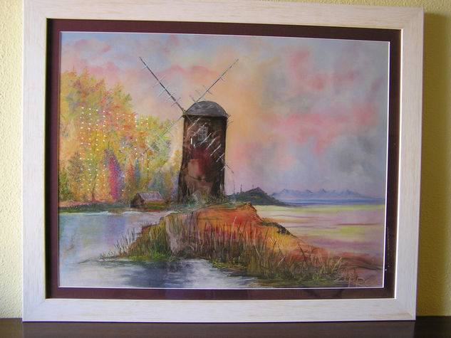 el viejo molino Pastel Papel Paisaje