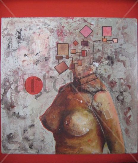 SISTEMATIZACIÓN DE UN CUERPO EN REPOSO” Mixed media Canvas Portrait