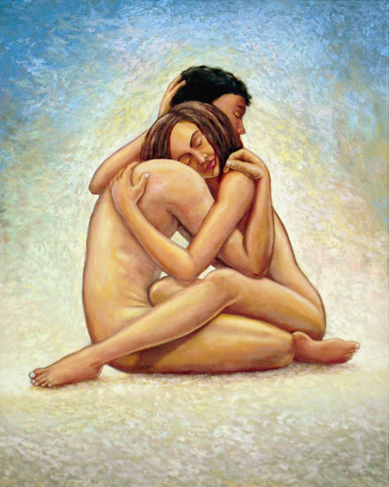 Abrazo Matinal Oil Canvas Nude Paintings