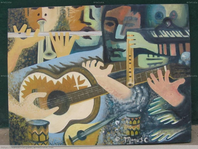 GUITARRISTA Oil Canvas Others