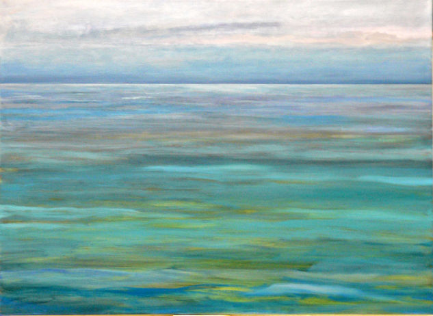 la mar de agua´´ Oil Canvas Landscaping