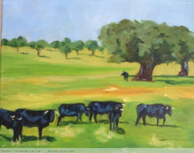 toros Oil Canvas Animals