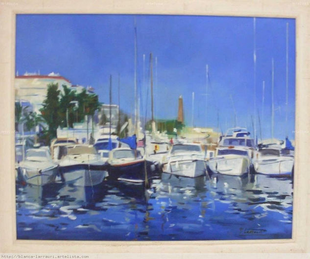 puerto deportivo estepona Oil Canvas Marine Painting