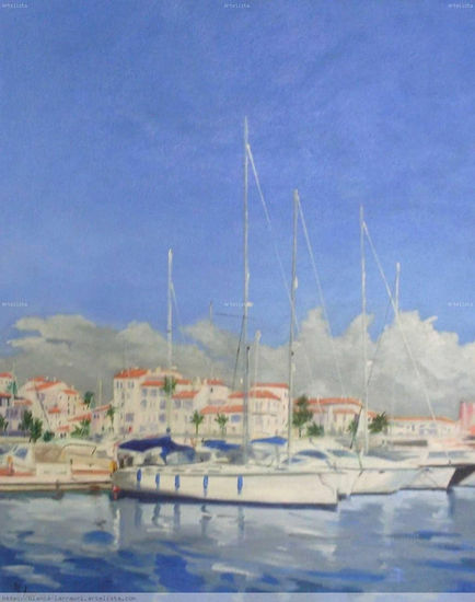 puerto duquesa 2 Oil Canvas Marine Painting