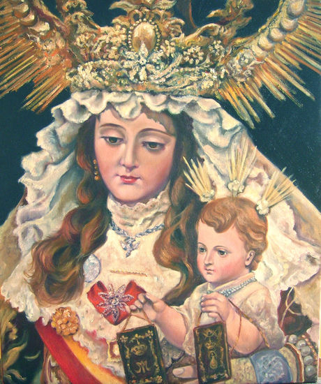 Virgen del Carmen, Cádiz Oil Canvas Figure Painting