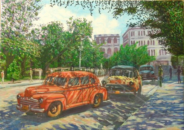 Serie "Parques de Cuba" Oil Canvas Landscaping