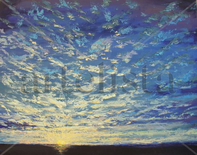 El amanecer de Jacobo Oil Canvas Landscaping