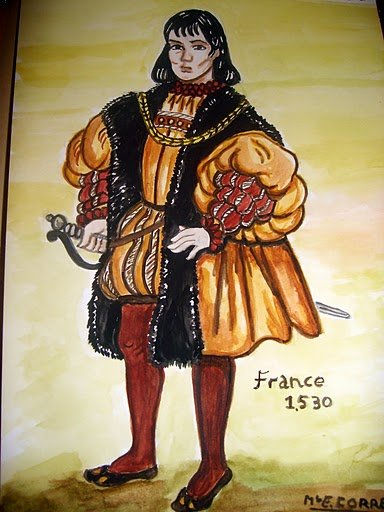 francia 1530  serie de moda en la antiguedad 