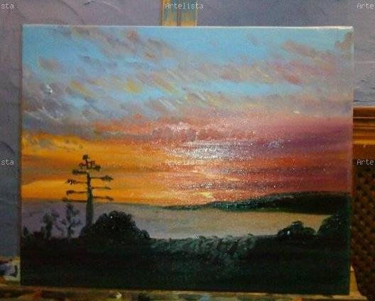 ATARDECER Oil Canvas Landscaping